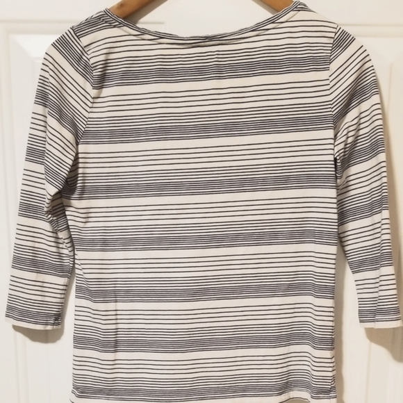 TALBOTS striped Nautical top 3/4 sleeve top - Picture 13 of 13